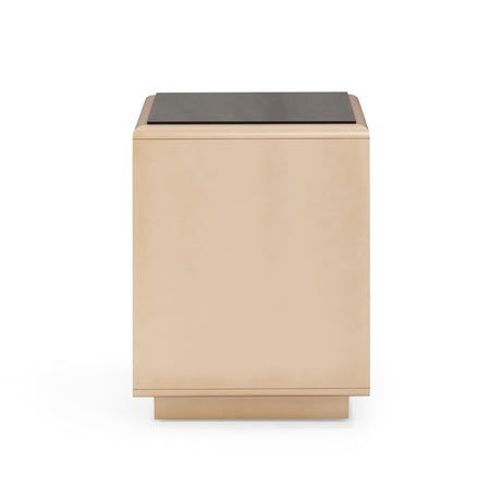 Martha Taupe Mirrored Nightstand by TOV Furniture at Eve Furniture