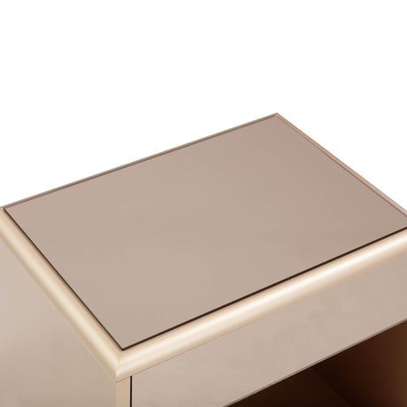 Martha Taupe Mirrored Nightstand by TOV Furniture at Eve Furniture