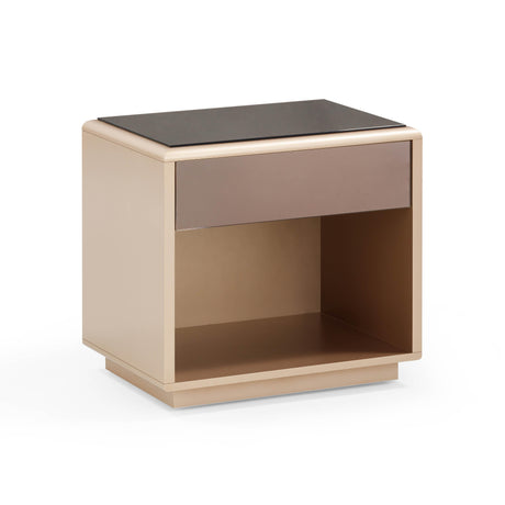 Martha Taupe Mirrored Nightstand by TOV Furniture at Eve Furniture