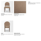Martie Rounded Back Dining Side Chair | Fabric w/ Wood, Set of 2 by Mercana at Eve Furniture