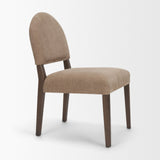 Martie Rounded Back Dining Side Chair | Fabric w/ Wood, Set of 2 by Mercana at Eve Furniture