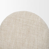 Martie Rounded Back Dining Side Chair | Oatmeal Fabric w/ Wood, Set of 2 by Mercana at Eve Furniture