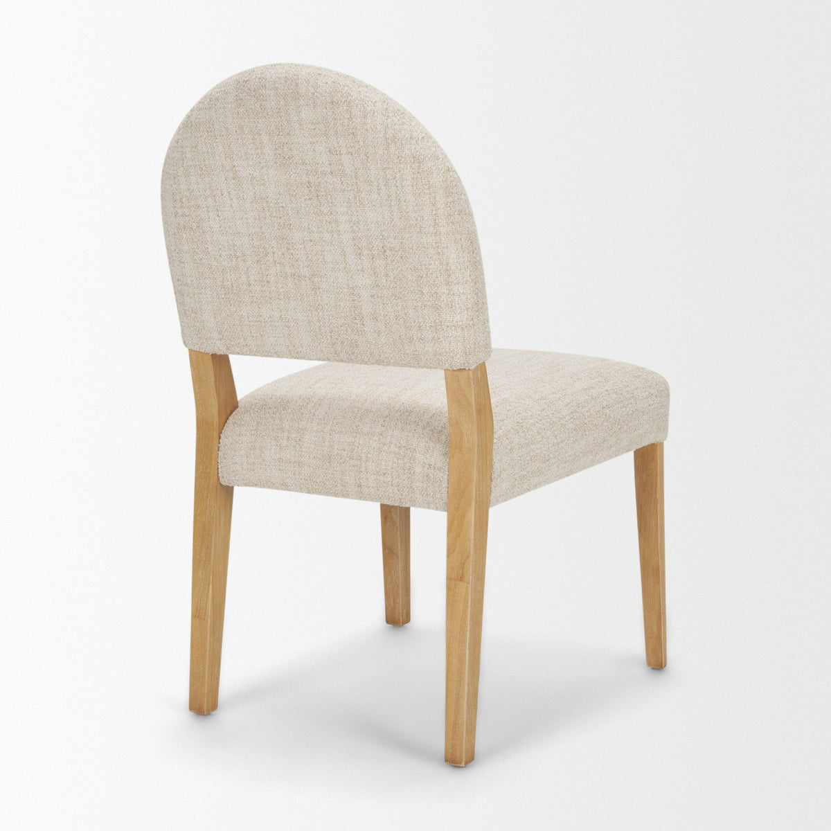 Martie Rounded Back Dining Side Chair | Oatmeal Fabric w/ Wood, Set of 2 by Mercana at Eve Furniture