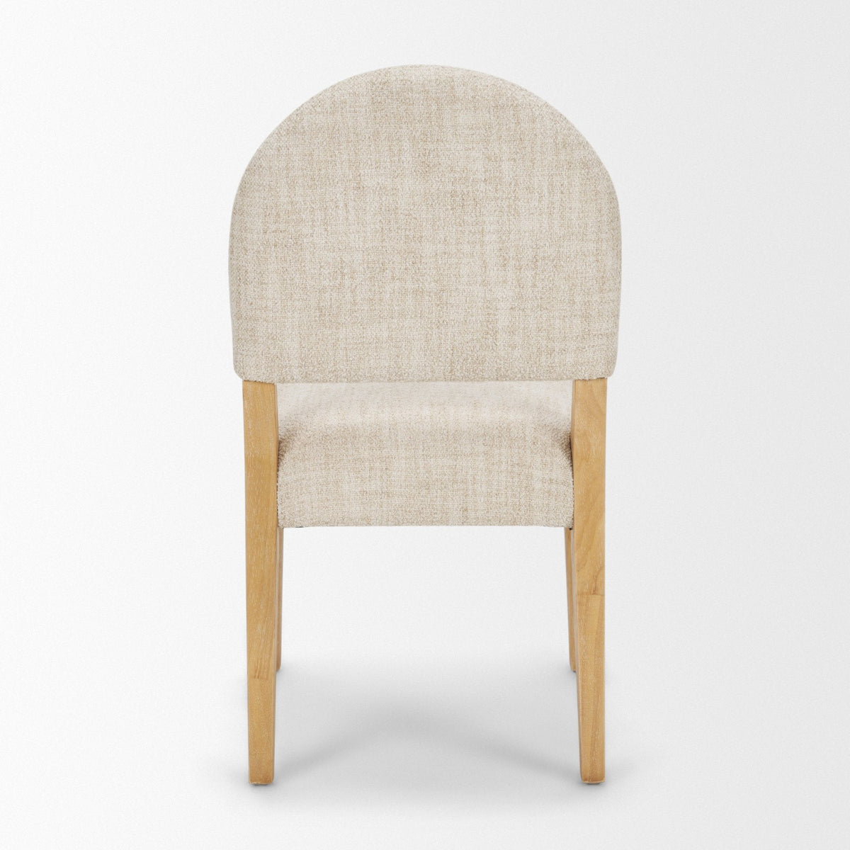 Martie Rounded Back Dining Side Chair | Oatmeal Fabric w/ Wood, Set of 2 by Mercana at Eve Furniture