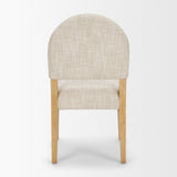 Martie Rounded Back Dining Side Chair | Oatmeal Fabric w/ Wood, Set of 2 by Mercana at Eve Furniture