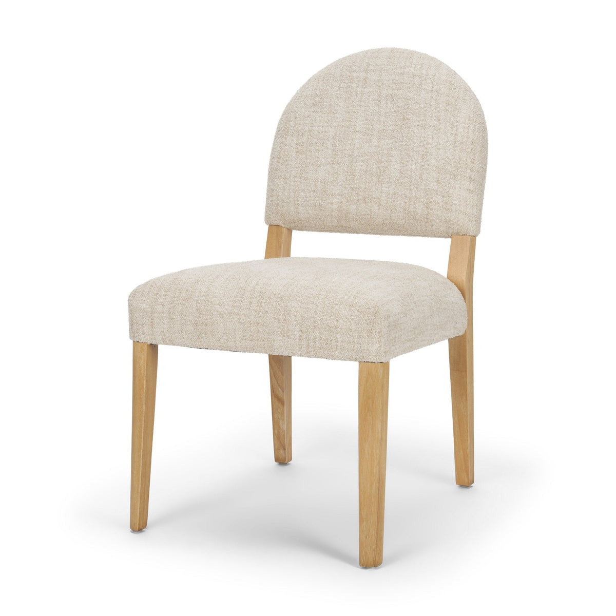 Martie Rounded Back Dining Side Chair | Oatmeal Fabric w/ Wood, Set of 2 by Mercana at Eve Furniture