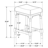 Martina Oatmeal/Black 5-Piece Rectangular Spindle Leg Counter Height Dining Set