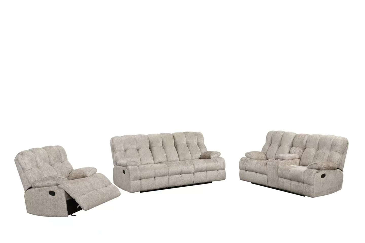 Martina Gray 3-Piece Reclining Set by Happy Homes at Eve Furniture