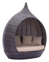 Martinique Brown & Beige Outdoor Beach Daybed by Zuomod at Eve Furniture
