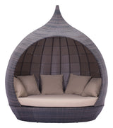 Martinique Brown & Beige Outdoor Beach Daybed by Zuomod at Eve Furniture