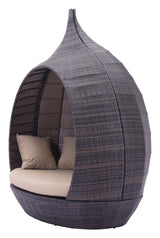 Martinique Brown & Beige Outdoor Beach Daybed by Zuomod at Eve Furniture