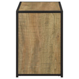 Martino Mango and Black Shoe Storage Entryway Bench with Cabinet by Coaster at Eve Furniture