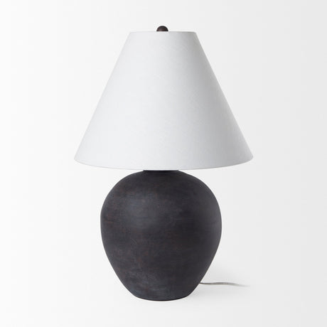 Marvin Black Ceramic Table Lamp by Mercana at Eve Furniture