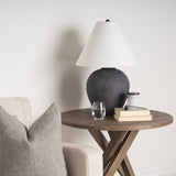 Marvin Black Ceramic Table Lamp by Mercana at Eve Furniture