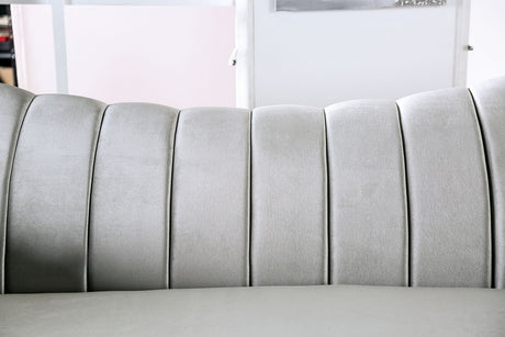 Marvin Pewter Sofa & Loveseat by Furniture of America at Eve Furniture