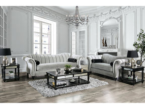 Marvin Pewter Sofa & Loveseat by Furniture of America at Eve Furniture