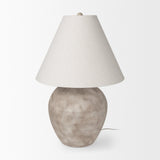 Marvin Taupe Ceramic Table Lamp by Mercana at Eve Furniture