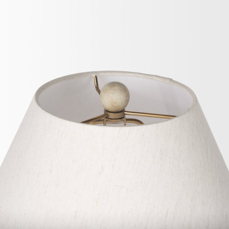Marvin Taupe Ceramic Table Lamp by Mercana at Eve Furniture