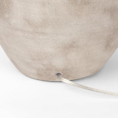 Marvin Taupe Ceramic Table Lamp by Mercana at Eve Furniture