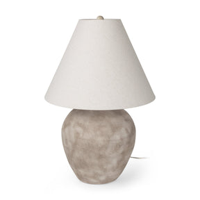 Marvin Taupe Ceramic Table Lamp by Mercana at Eve Furniture