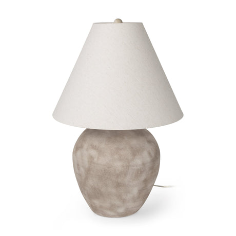 Marvin Taupe Ceramic Table Lamp by Mercana at Eve Furniture