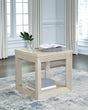 Marxhart Bisque End Table by Ashley at Eve Furniture