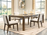 Marxmore Beige/Brown Extendable Dining Room Set