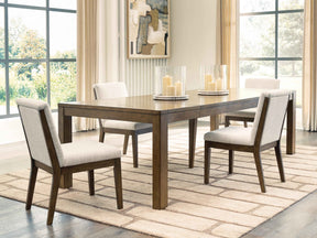 Marxmore Beige/Brown Extension Dining Table and 4 Chairs by Ashley at Eve Furniture