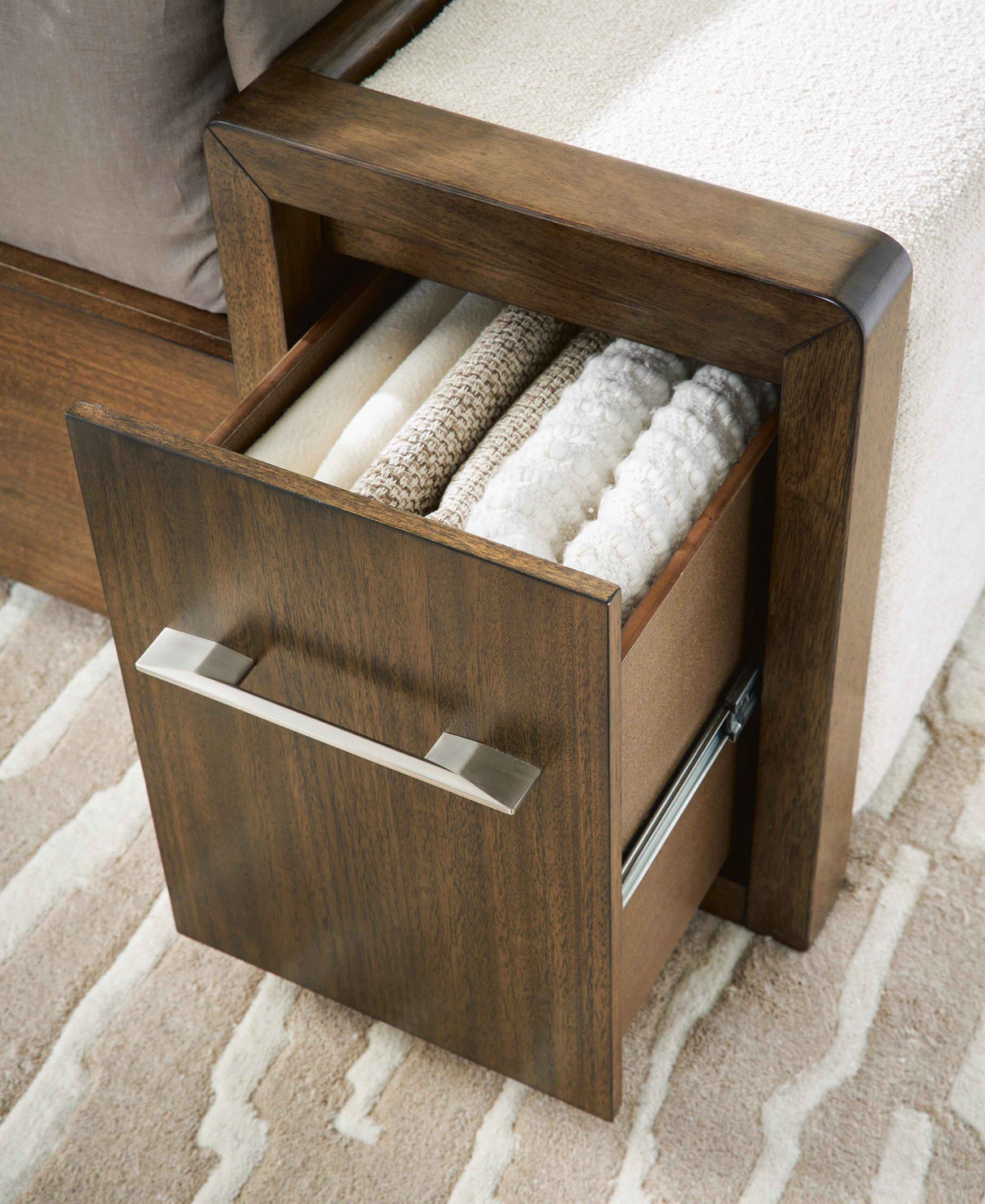 Marxmore Brown California King Upholstered Storage Bed by Ashley at Eve Furniture