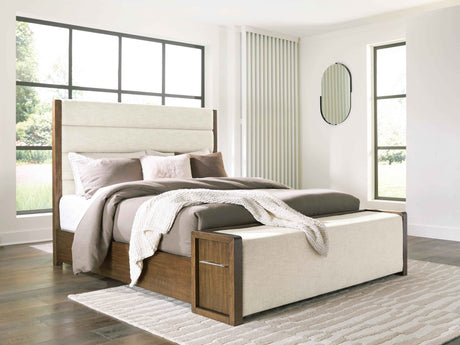 Marxmore Brown California King Upholstered Storage Bed by Ashley at Eve Furniture