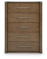 Marxmore Brown Five Drawer Chest by Ashley at Eve Furniture