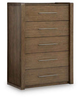Marxmore Brown Five Drawer Chest by Ashley at Eve Furniture