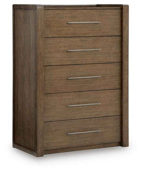 Marxmore Brown Five Drawer Chest by Ashley at Eve Furniture