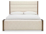 Marxmore Brown King Upholstered Storage Bed by Ashley at Eve Furniture