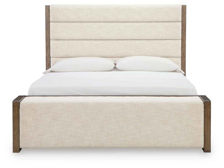 Marxmore Brown King Upholstered Storage Bed by Ashley at Eve Furniture