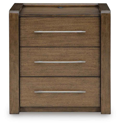 Marxmore Brown Three Drawer Nightstand by Ashley at Eve Furniture