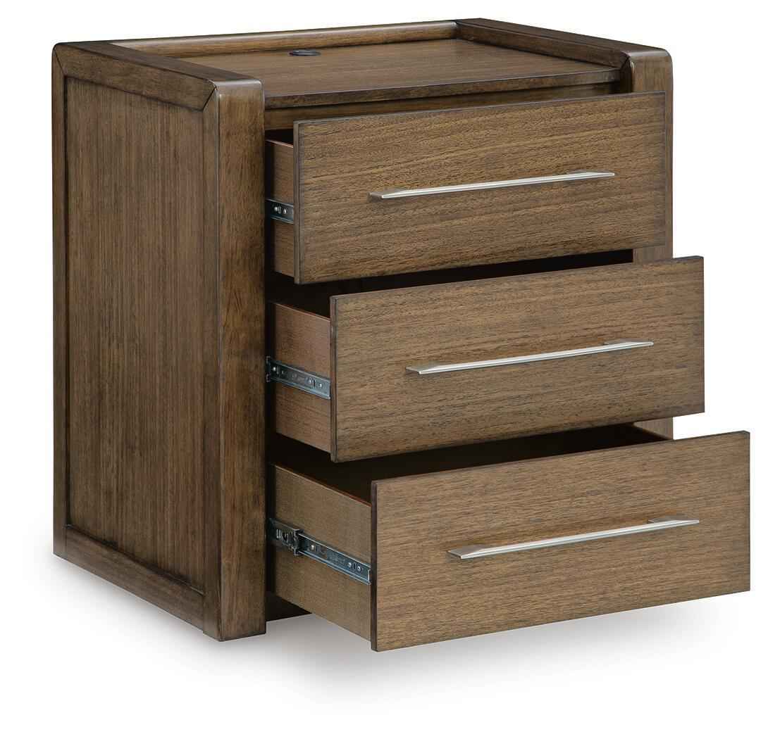 Marxmore Brown Three Drawer Nightstand by Ashley at Eve Furniture