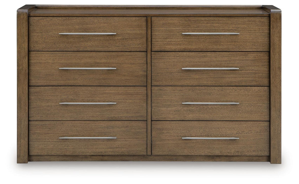 Marxmore Brown Upholstered Storage Panel Bedroom Set by Ashley at Eve Furniture