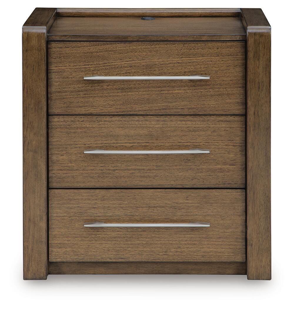 Marxmore Brown Upholstered Storage Panel Bedroom Set by Ashley at Eve Furniture