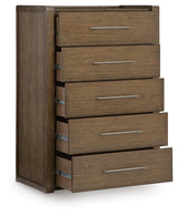Marxmore Brown Upholstered Storage Panel Bedroom Set by Ashley at Eve Furniture