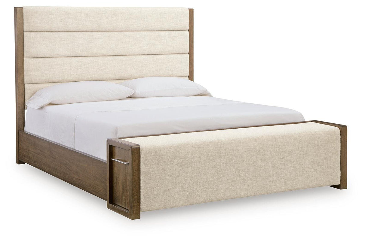 Marxmore Brown Upholstered Storage Panel Bedroom Set by Ashley at Eve Furniture
