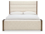 Marxmore Brown Upholstered Storage Panel Bedroom Set by Ashley at Eve Furniture