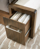 Marxmore Brown Upholstered Storage Panel Bedroom Set by Ashley at Eve Furniture