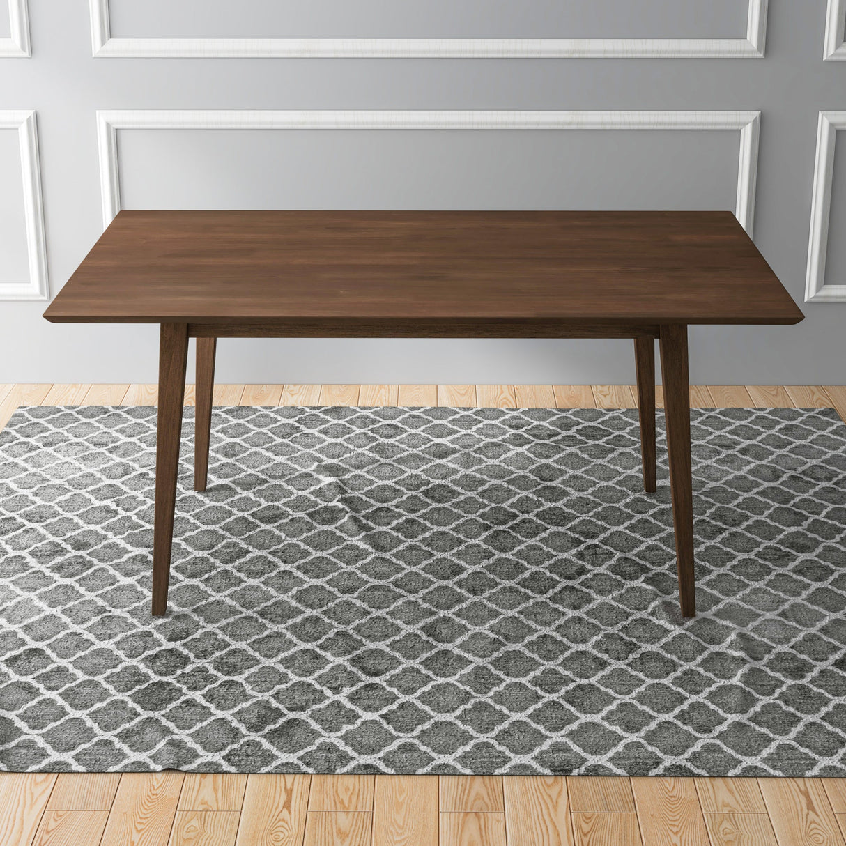 Mary Modern Style Solid Wood Rectangular Dining Kitchen Table 63" by Ashcroft Furniture at Eve Furniture