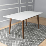Mary Modern Style Solid Wood Rectangular Dining Kitchen Table 63" by Ashcroft Furniture at Eve Furniture