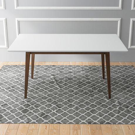 Mary Modern Style Solid Wood Rectangular Dining Kitchen Table 63" by Ashcroft Furniture at Eve Furniture