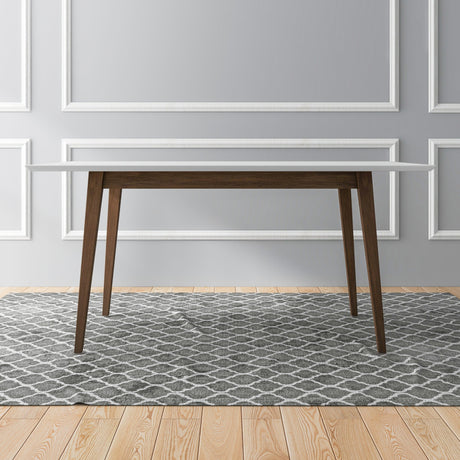 Mary Modern Style Solid Wood Rectangular Dining Kitchen Table 63" by Ashcroft Furniture at Eve Furniture