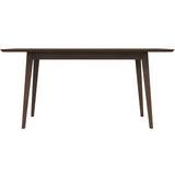 Mary Modern Style Solid Wood Rectangular Dining Kitchen Table Walnut / 47"