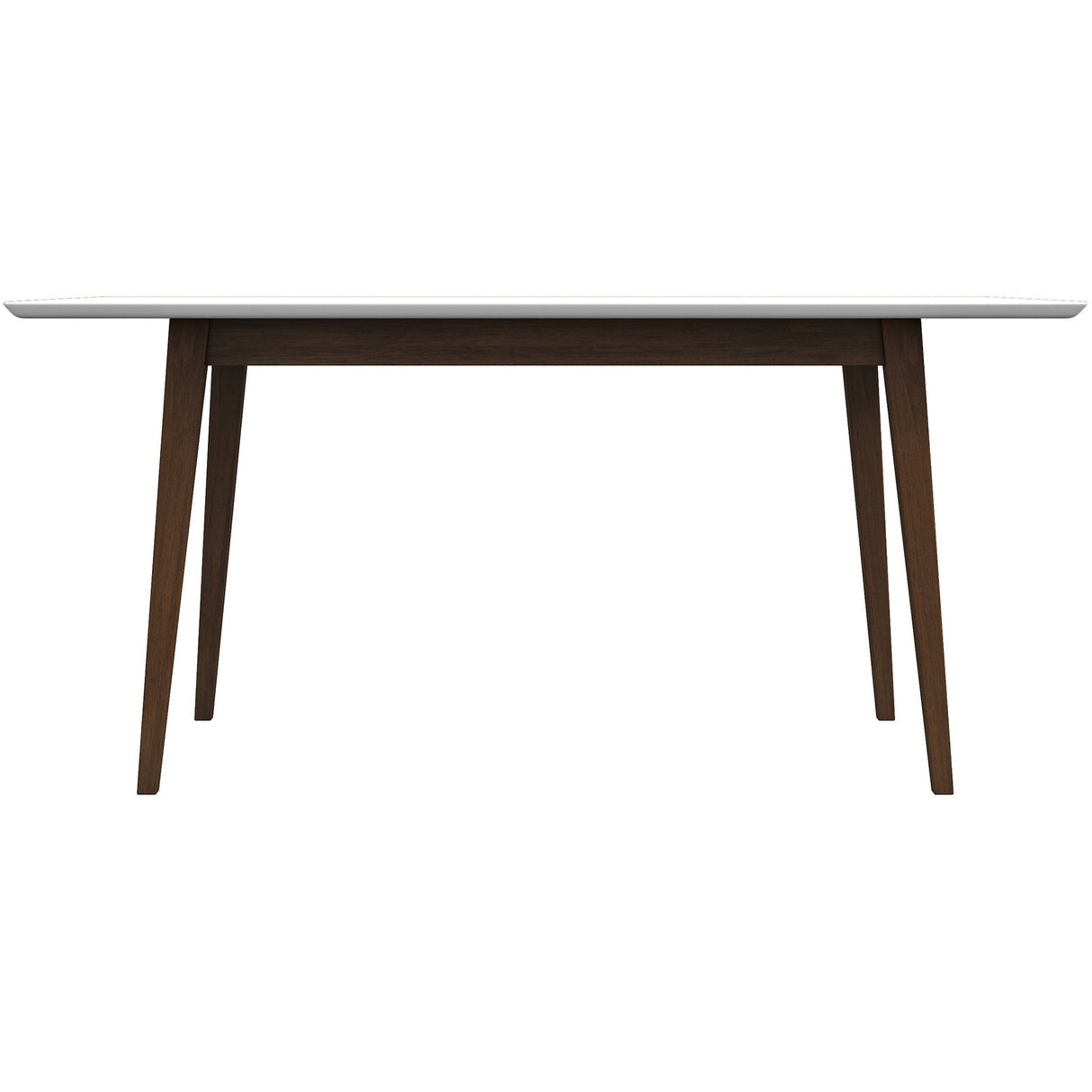 Mary Modern Style Solid Wood Rectangular Dining Kitchen Table Walnut / 47"