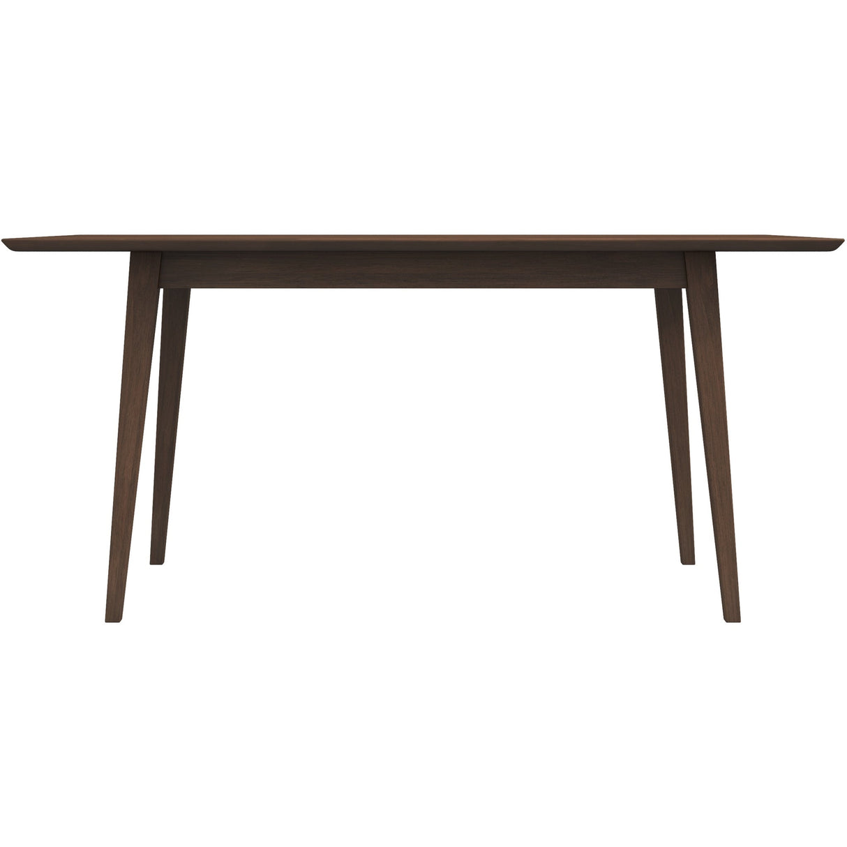 Mary Modern Style Solid Wood Rectangular Dining Kitchen Table Walnut / 63"